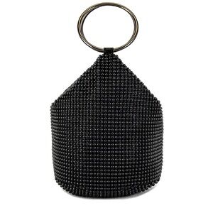Olga Berg Black Beaded Bag